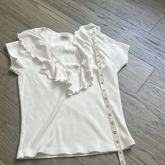 🔥wilfred🔥 | Aritzia Danette white ribbed t-shirt - Picture 9 of 12